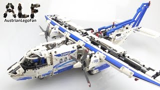 Lego Technic 42025 Cargo Plane  Lego Speed Build Review [upl. by Anelam]