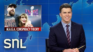 Weekend Update MAGAs Taylor Swift Super Bowl Conspiracy Trumps 50 Million Legal Fees  SNL [upl. by Dart]