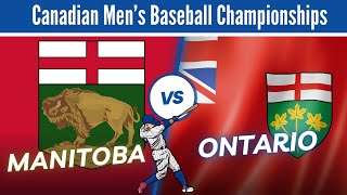 Manitoba VS Ontario 2024 Baseball Canada Championships [upl. by Bryanty563]