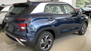 Hyundai Creta Platinum 10 TGDI 2023  Azul Sapphire  Teto solar  Preços e Detalhes [upl. by Burnham]