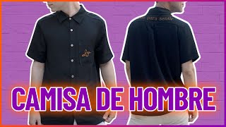 DIY CAMISA DE HOMBRE MANGA CORTA  PATRÓN GRATIS [upl. by Eyde543]