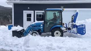 Removing compacted snow with LS XJ2025 [upl. by Eelatan]