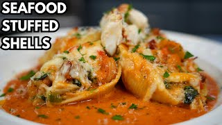 This Is My New Favorite Seafood Pasta Recipe Crab amp Shrimp Stuffed Shells [upl. by Hafinah]