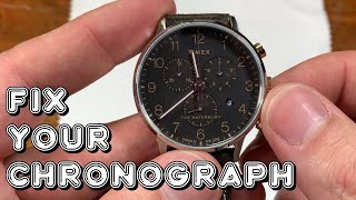 How to Fix and Reset Your Timex Waterbury Chronograph in Two Minutes [upl. by Aryl]