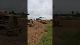 Construction Process Bulldozer Building Factory Base KOMATSU D61PX [upl. by Akimehs]