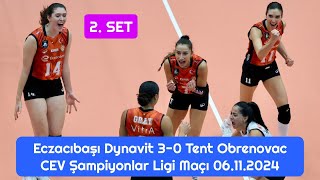 Eczacıbaşı Dynavit 30 Tent Obrenovac CEV Şampiyonlar Ligi Maçı 06112024 CLVolleyw [upl. by Ecnarret325]