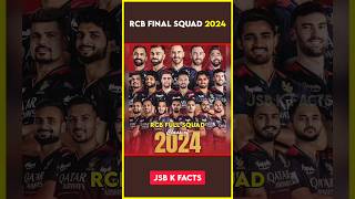 RCB Final Squad  IPL 2024 shorts rcb [upl. by Yrod355]