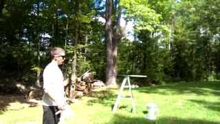 How to remove a wasp nest fail [upl. by Ardnosak]