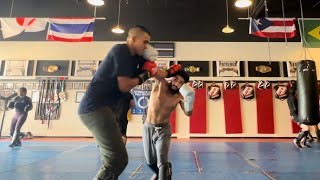 Sparring taller opponent beginner [upl. by Merceer]