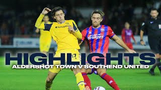 HIGHLIGHTS  Aldershot Town 11 Southend United [upl. by Akinaj304]