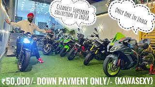 Kawasaki Zx10r in ₹50000 Finance  Only One In India  Cleanest Stock🔥iamjusneet [upl. by Nrev]