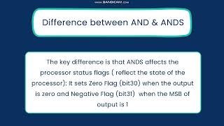 ANDANDS Instructions of ARM CortexM4 [upl. by Melentha388]