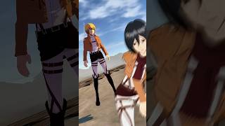 Ayesha remix 😂 anime attackntitan aot colossaltitan mikasa shortsfeed [upl. by Novaj862]