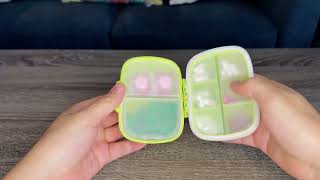 MEACOLIA 3 Pack 8 Compartments Travel Pill Organizer Amazon Review [upl. by Bracci]