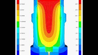 Ingot casting simulation with temperature distribution  THERCAST® [upl. by Soalokcin]