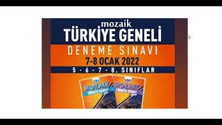 MOZAİK TÜRKİYE GENELİ LGS DENEME SINAVI 2022 CEVAPLARI VE SONUÇLARI NE ZAMAN [upl. by Gideon]