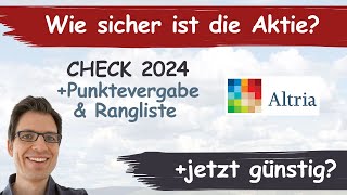 Altria Aktienanalyse 2024 Wie sicher ist die Aktie günstig bewertet [upl. by Hartwell]