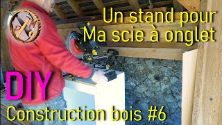 DIY Construction bois  Un stand pour ma scie à onglet  Bricolage bois  PMbricoleur confiné [upl. by Okram336]