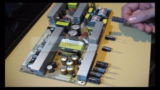 Reparación de TV LCD de 37 Pulgadas Condensadores reventados [upl. by Onifur]