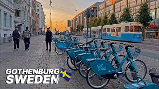 SWEDEN Walking Tour 🇸🇪  Gothenburg Swedens city centre on a summer evening August 2021 [upl. by Scharf]