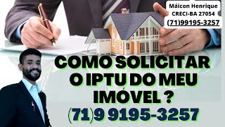 COMO FAZER LANÇAMENTO IPTU DO MEU IMÓVEL  📲 71991953257 [upl. by Notserk]