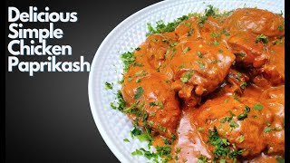 Chicken Paprikash  Juicy Paprika Chicken [upl. by Einhapets]