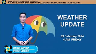 Public Weather Forecast issued at 4AM  February 09 2024  Friday [upl. by Giacinta128]