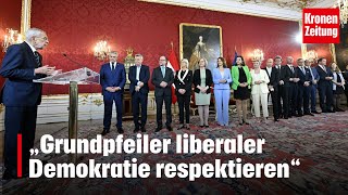 Appell vor Gesprächen „Grundpfeiler liberaler Demokratie respektieren“  kronetv NEWS [upl. by Persse]