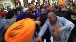 Sikhs Fighting in Smethwick Gurdwara UK  THE TRUTH  Sikh Federation UK Thrown Out of Smethwick [upl. by Eirojam8]