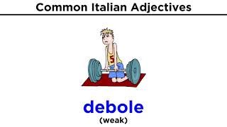 Italian Adjectives Grammar and Vocabulary [upl. by Ellenrahs]