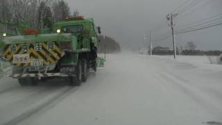 地吹雪 北海道岩見沢市 Snowstorm in Iwamizawa Hokkaido [upl. by Enasus]