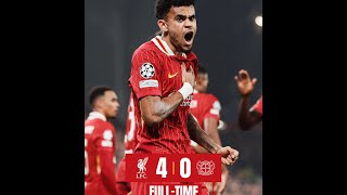 HIGHLIGHTS  LIVERPOOL 40 LEVERKUSEN All Goals liverpool championsleague lfc ucl [upl. by Ulrich442]