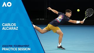 Carlos Alcaraz Practice Session  Australian Open 2024 [upl. by Manno]