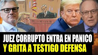 Juez corrupto entra en pánico y grita a un testigo de la defensa  El juicio de Trump IMPLOSIONA [upl. by Noicnecsa]