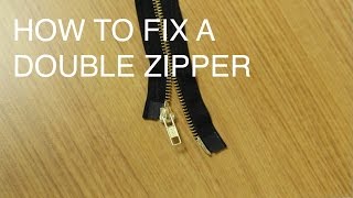 How to FixRepair a Double Slider Zipper Two Way Separating [upl. by Essie116]