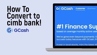 How to Convert Gcash to CIMB bank easy [upl. by Hgalehs]