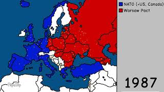 History Of NATO amp Warsaw Pact In Modern Borders  Every Year [upl. by Taima]