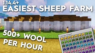 Minecraft Sheep Farm  Easiest  500 Wool Per Hour 120 [upl. by Conn]