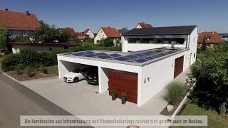 Ein PLUSENERGIEHAUS durch Infrarotheizung amp Photovoltaikanlage [upl. by Esoj]