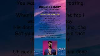 Lil Nas X Jack Harlow  INDUSTRY BABY Lyrics shorts [upl. by Erlinna]