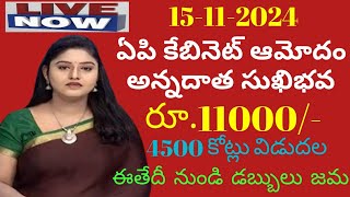 AP RAITHULAKU ANNADATHA SUKHIBHAVA 4500 CRORES REALEASEDE DATE TO MONEY TRANFERS AP CM [upl. by Irec]