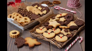 BISCOTTI DI NATALE un solo impasto tanti biscotti diversi RICETTA HO VOGLIA DI DOLCE [upl. by Marra]