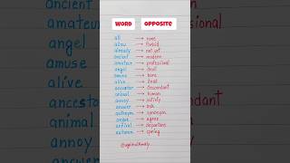 Word  Opposite 💯👩‍🏫✅️ english education grammar englishtips [upl. by Shawn]