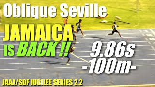 Oblique Seville Jamaicas 100m Champion RIPS into 986s On track for 964s in Eugene 2022 [upl. by Adaline521]