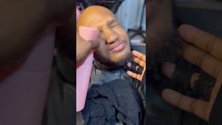 This beard wash was very chaotic lol celexusbraids beardwash mensservices luxuryservice [upl. by Anahs]