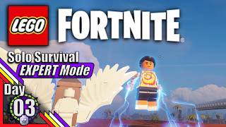 LEGO Fortnite EXPERT MODE  Day 3 I DIED—Terrifying DESERT Experience  Insane LUCK⠀Solo Survival [upl. by Anoerb]