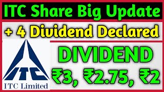 ITC Ltd Big Update  4 Dividend Declared 🚨 ITC Ltd Share Latest News Today [upl. by Bronnie157]