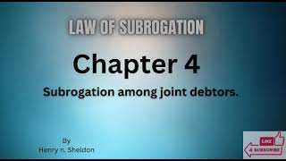 Chapter 4 Subrogation among join debtors [upl. by Ulland817]