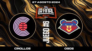 Criollos de Caguas vs Osos de Manatí  Juego 6  La Final Brava  BSN2024 [upl. by Cirederf146]