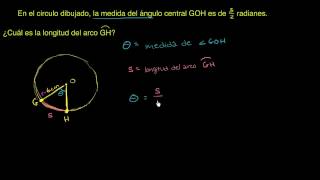 Ejemplo Medida en radianes y longitud de un arco [upl. by Abbye998]